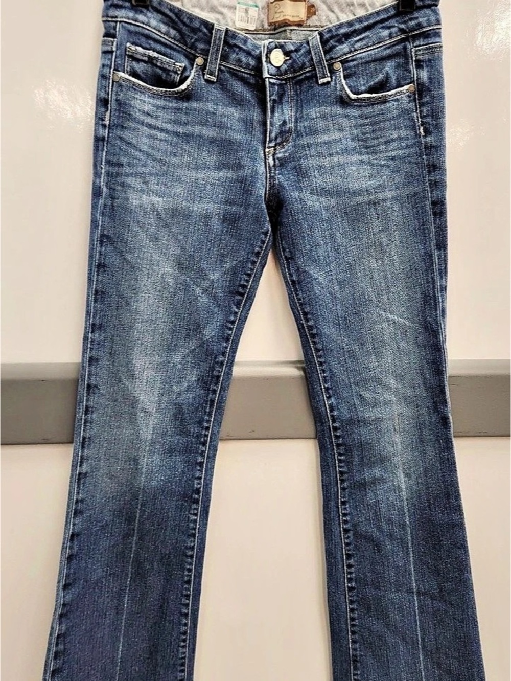 Paige Premium Denim Bootcut Jeans in Blue Waist 28